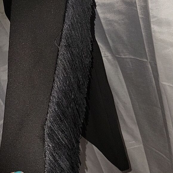 LIKELY black New With tags designer fringed sleeves Sheath dress - Picture 7 of 16